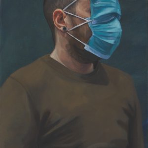 Clement Loisel, Locked down 1, oil n canvas, 60 x 40 cm, 2020